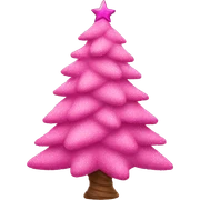 pink christmas tree sticker