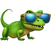 Lizard with sunglasses  sticker