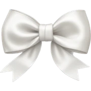 white satin bow sticker