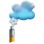cloud smoking vape sticker