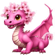 Cherry blossom dragon sticker