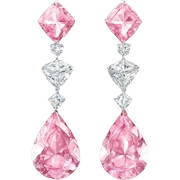 Pink diamond luxurious earrings  sticker
