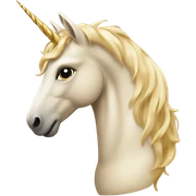 Unicorn beige gold sticker