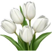white tulips sticker