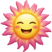 Sun and pink cloud sticker