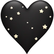 Black heart with stars sticker