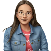 smiling girl in denim jacket sticker