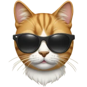Cat with sunglasses sticker