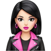 barbie rockstar   with black hair  sticker