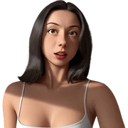 realistic portrait of girl sticker