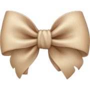 Beige bow sticker