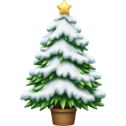 snowy christmas tree sticker