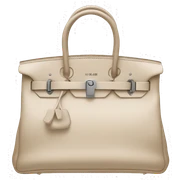 Birkin beige marfa bag with silver hardware without padlock sticker