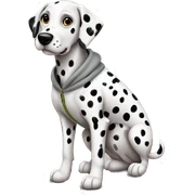 Dalmatian a hoodie sticker