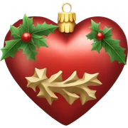 Christmas heart sticker