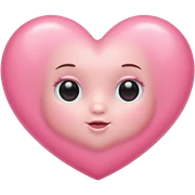Baby pink heart  sticker