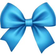 Blue bow sticker