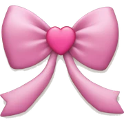 Bow with heart sticker
