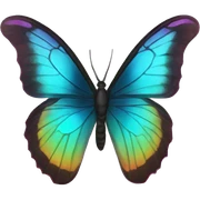 iridescent butterfly sticker