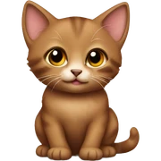 Brown kitten sticker