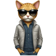 Cool cat sticker