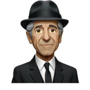 leonard cohen sticker