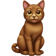 brown cat sticker