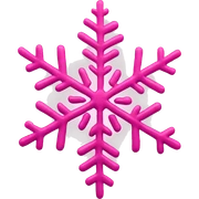 pink snowflake sticker