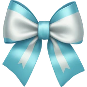 light blue bow sticker