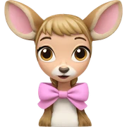 furry girl with deer ears sticker