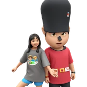 girl and boy in summer sticker