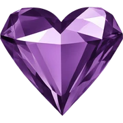 Heart shaped 56-carat purple diamond sticker
