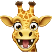 monster giraffe with teeth sticker