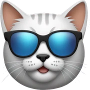 Cat with sunglasses sticker