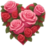 Coeur avec roses sticker
