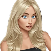 blonde girl with blue eyes sticker