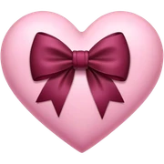 Pink heart with burgundy bow sticker