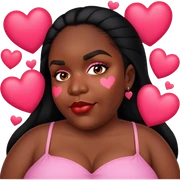 Girly fat Lovely there are hearts around her sticker