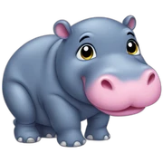 baby hippo sticker