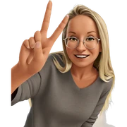 cheerful blonde girl indoors sticker
