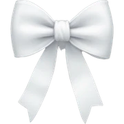 White bow sticker