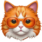Cat with sunglasses sticker
