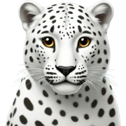 white leopard  sticker