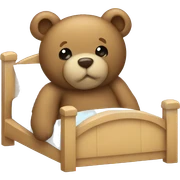 Teddy bear bed sticker