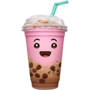 Pink iced coffee sticker