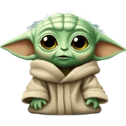Baby Yoda quizzical  sticker