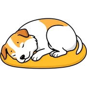 Dog sleeping  sticker