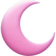 pink crescent moon  sticker