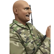 military soldier in camouflage sticker