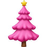 Pink Christmas tree sticker